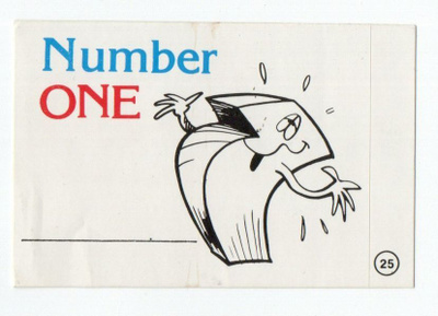 Purkkakuva Hellas Tarris n:o 25 Number ONE 1982