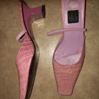 Vintage pinkit sandaalit,37, Billi Bi- käärmeen nahka kuviol - pikkukuva 1