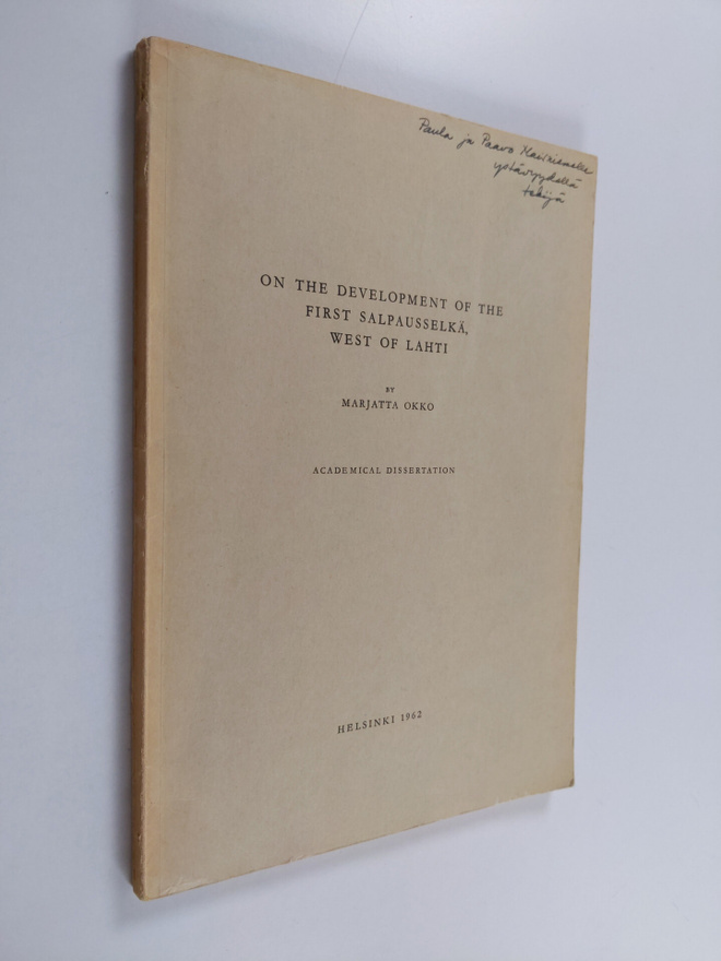 Marjatta Okko : On the development of the first Salpausse...