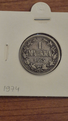 1 markka 1865, Suomi