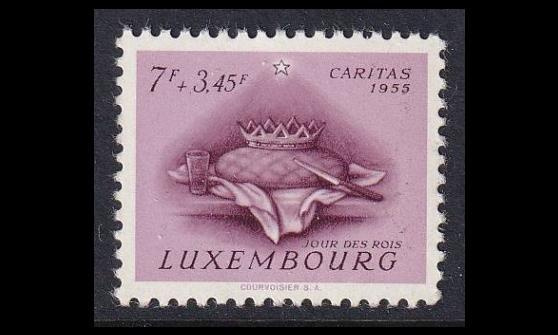 Luxemburg 546 ** Caritas 7 + 3.45 Fr (1955)