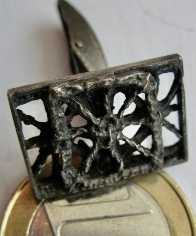 VANHA Kalvosinnappi Hopeaa Design Sarpaneva 1967