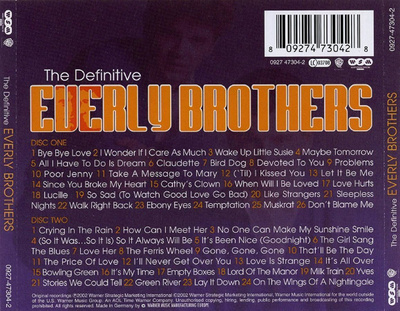 EVERLY BROTHERS - DEFINITIVE 2CD