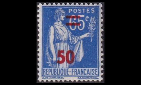 Ranska 480 ** Päällepainama 50/65 C (1940)