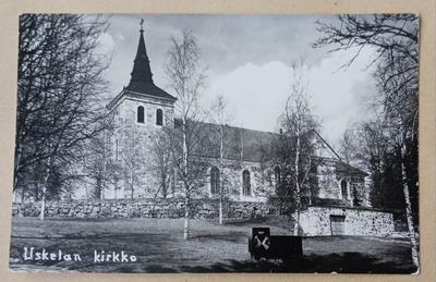 Salo, Uskelan kirkko, vanha valokuvapk, p. 1961