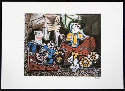 PABLO PICASSO "CLAUDE AND ..." - LITOGRAFI - LIMITED EDITION
