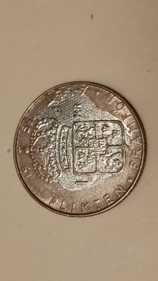 Ruotsi 1 kr ,1956 hopia