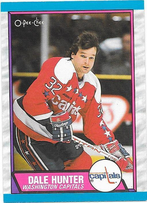1989-90 OPC #76 Dale Hunter Washington Capitals gooni