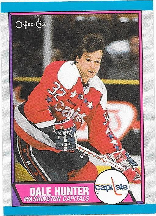 1989-90 OPC #76 Dale Hunter Washington Capitals gooni