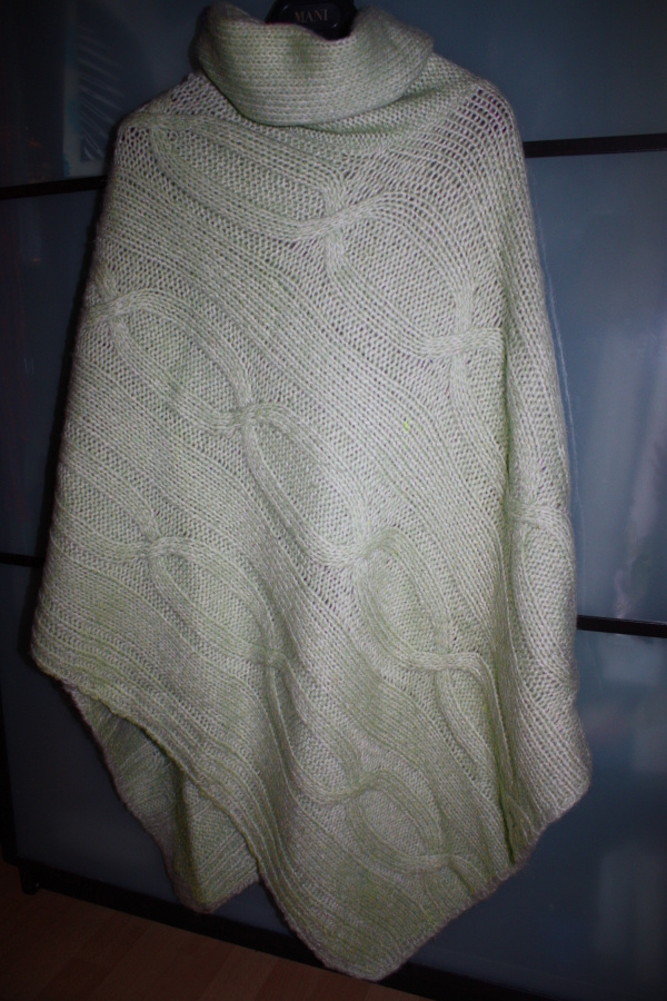 Ponzo Palmikko neuletta ONE SIZE M - XL pastilli vihreä