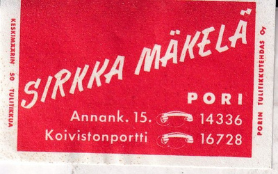 Pori, Sirkka Mäkelä, s98