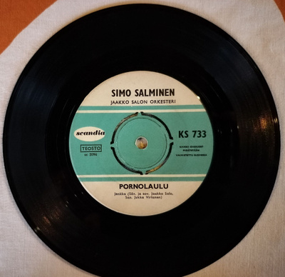 SIMO SALMINEN 7”:Pornolaulu/Minä olen paakari KS 733 SCANDIA