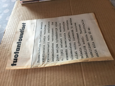 TUOTANTO UUTISET 1/1965 HYVÄ