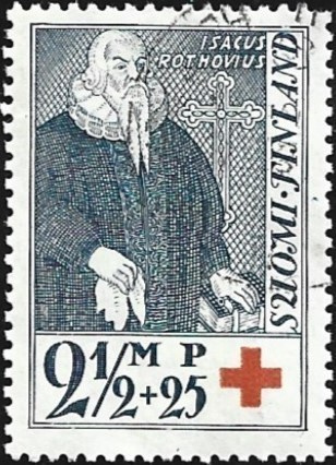 1933 Punainen Risti 2 ½ mk + 25 p leimattu LaPe 183