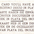 1980-LUVUN MAINOS/ALENNUSKORTTI, DISCOTECA JOY, GRAN CANARIA - pikkukuva 2
