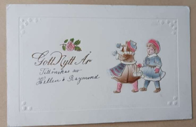Lapsilta ruusu lennähtänyt korista, kohop, p. 1918
