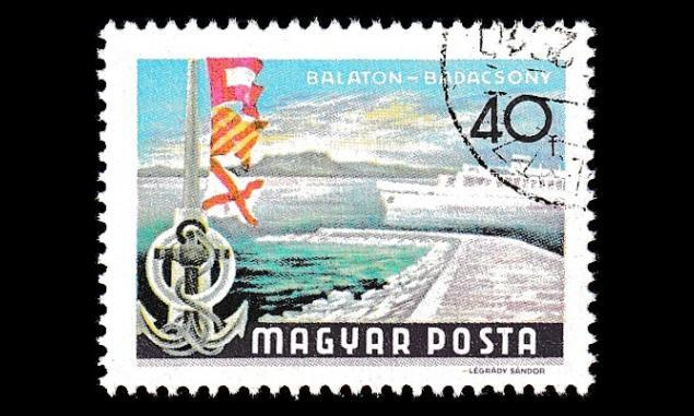 Unkari 2502 o Balaton järven maisemia (1969)