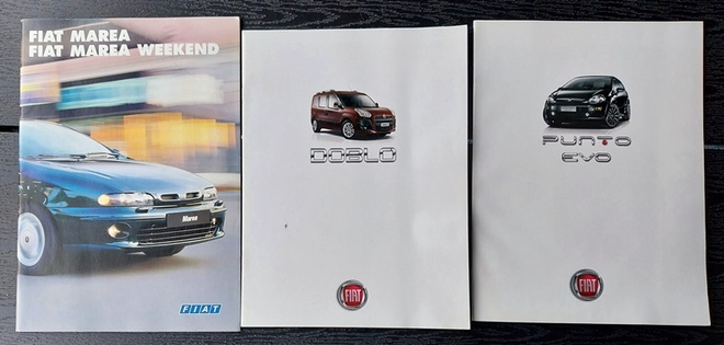 FIAT esitteet 3 kpl MAREA PUNTO evo DOBLO