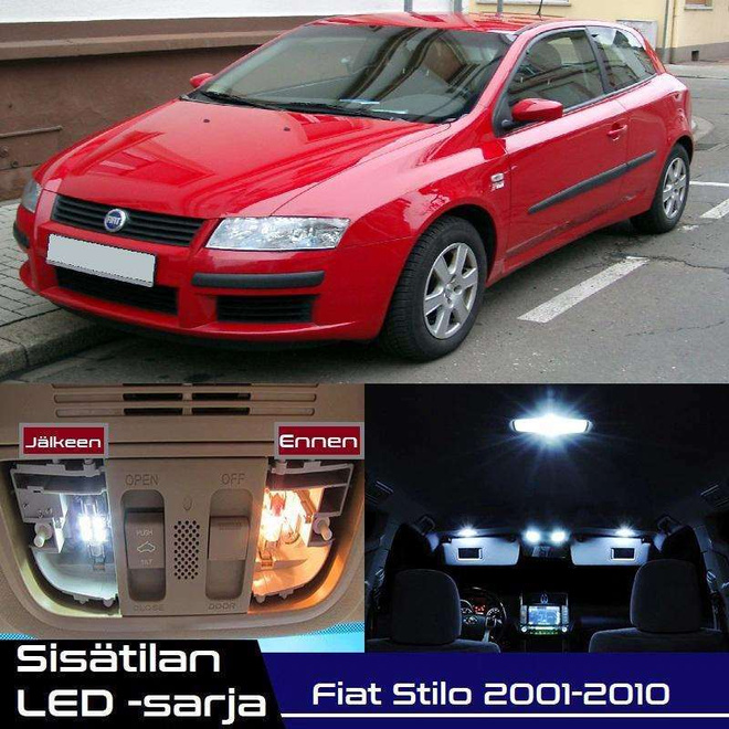 Fiat Stilo (192) Sisätilan LED-sarja 11-osainen