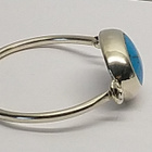 Rannerengas turguoise kivellä, hopea 925 sterling, Mexico - pikkukuva 4