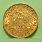 Saksa, 20 Mark 1909, aika hyvä kunto. - pikkukuva 2