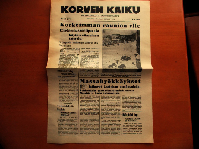 1943 Korveen Kaiku 6.2.1943 4s.