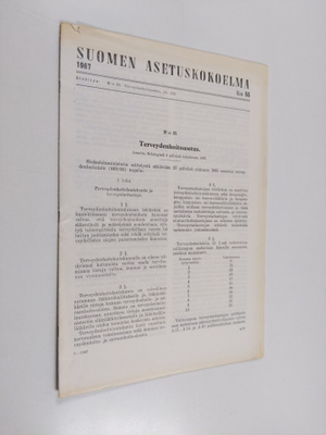 Suomen asetuskokoelma N:o 55 1967