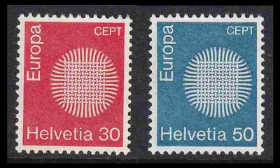 Sveitsi 923-4 ** Europa (1970)
