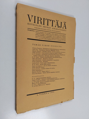 Virittäjä 3/1935 : kotikielen seuran aikakauslehti