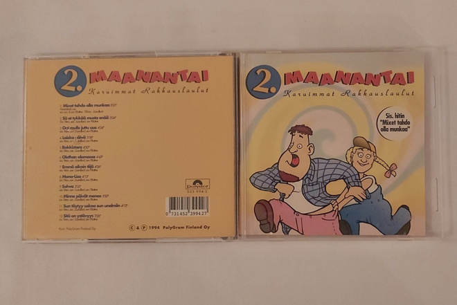 2. MAANANTAI  KARUIMMAT RAKKAUSLAULUT CD