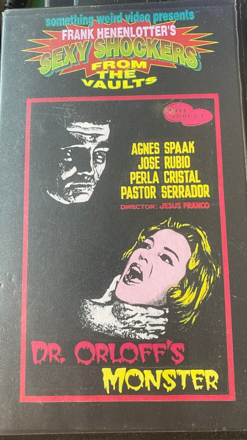 Dr. Orloff’s Monster VHS Something Weird - Jess Franco