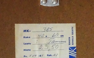 Mäkisen Kuvastin seinäpeili 385 vuodelta 1965