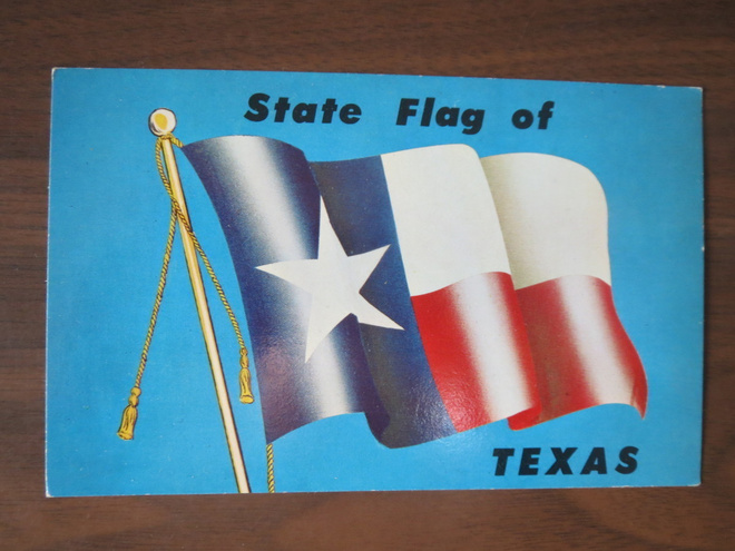 The Texas State Flag 1970-luku lippukortti