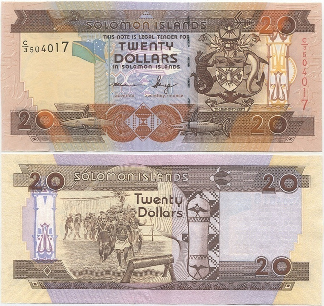 Salomonsaaret Solomon Islands 20 Dollars v.2009 (P-28b) UNC