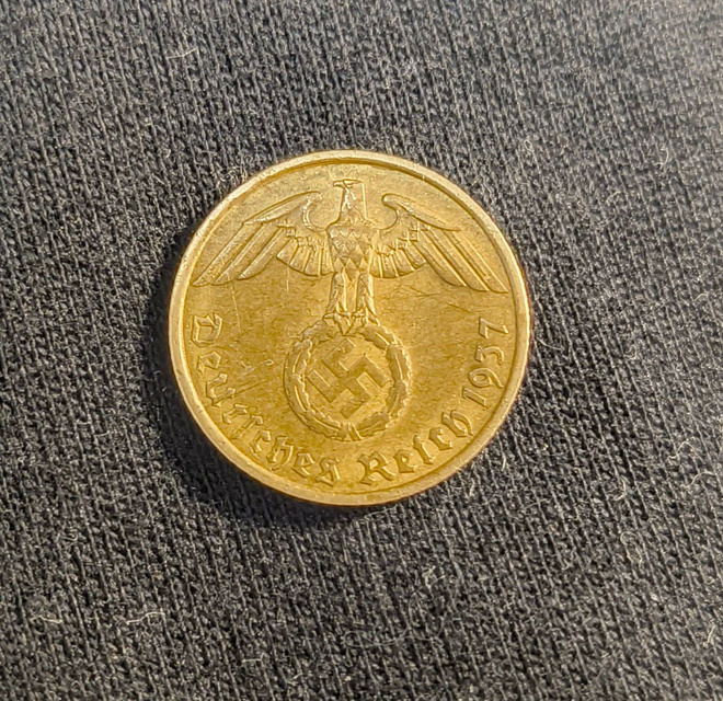 Natsikolikko 5 reichspfennig v. 1937 A