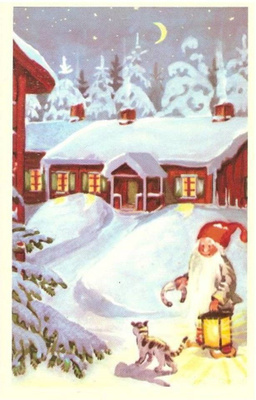 kortti ** Vanhanajan joulu tai sininen hetki - erilaisia