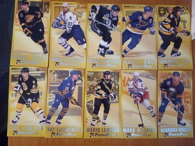 1993-94 Fleer PowerPlay Point Leaders alk. 1,50€ kpl