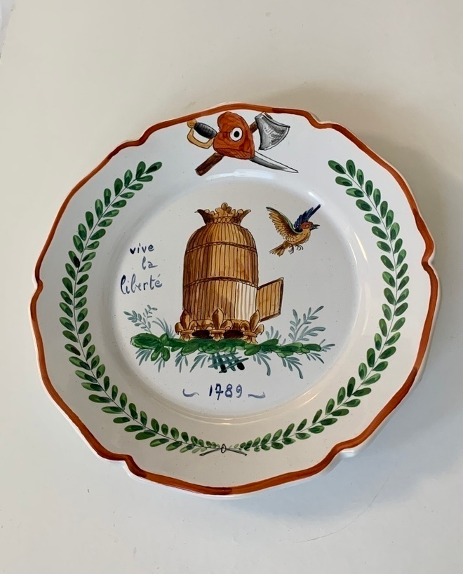 Antiikki ransk. fajanssi lautanen 1700-luku