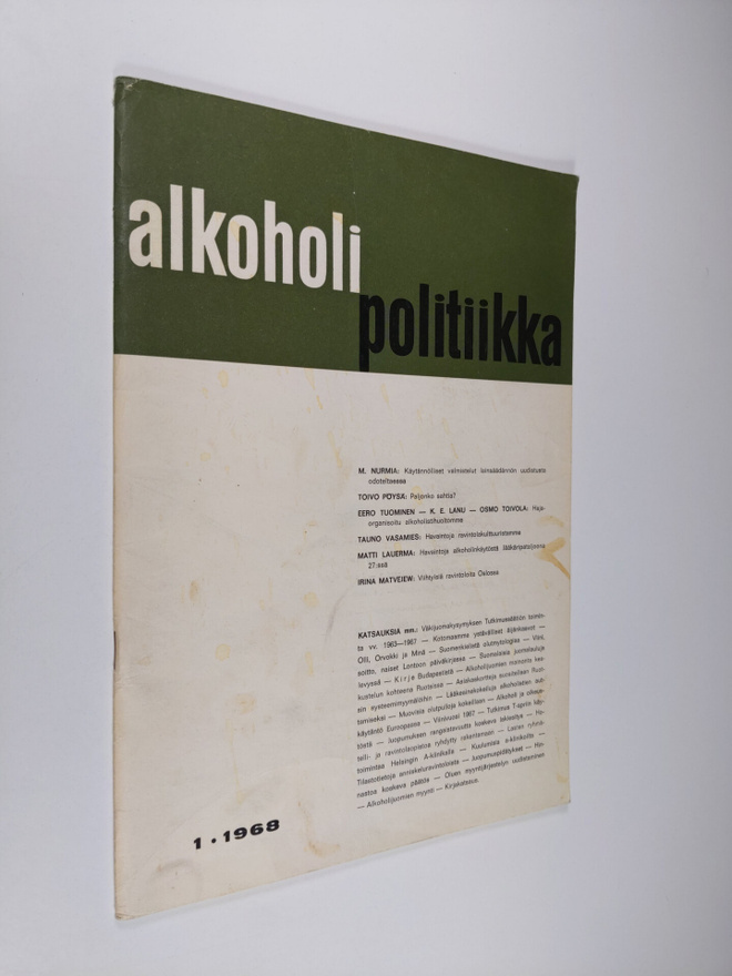 Alkoholipolitiikka 1/1968