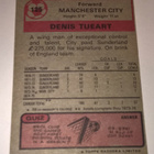 PELAAJA KORTTI JALKAPALLO DENIS TUEART 125 MANCHESTER CITY - pikkukuva 2