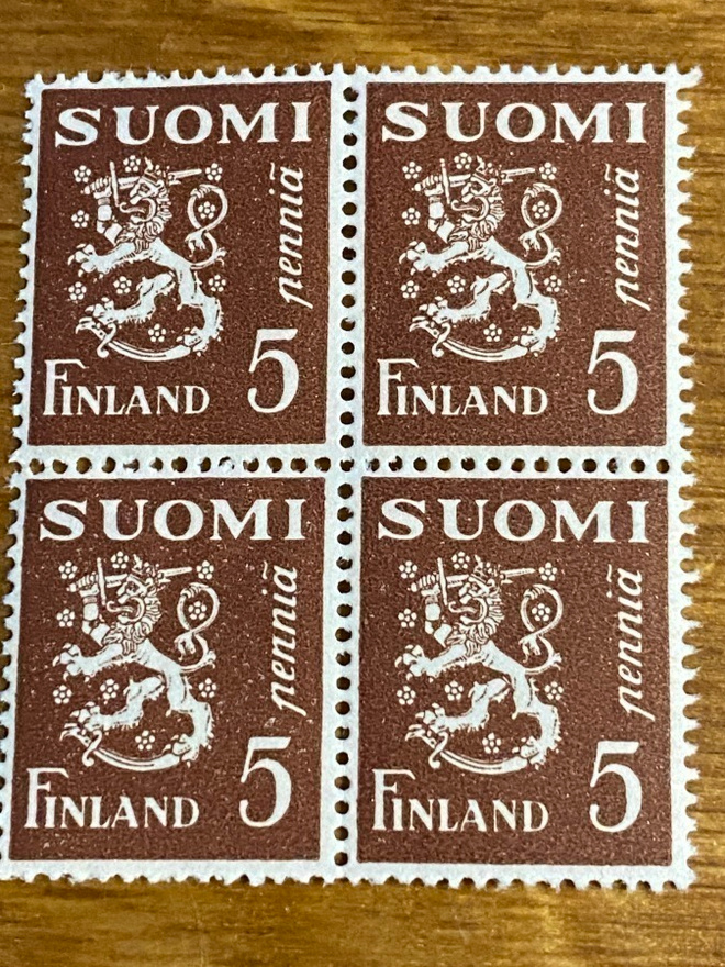 LEIJONA MALLI 1930 5 PENNIÄ NELIÖ