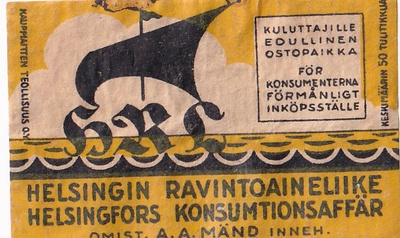 Helsinki,Helsingin ravintoaineliike Omist. A. A. Mänd   b492