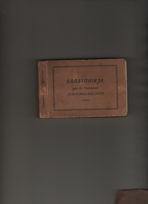 Luth.Ev. Yhdistyksen Jaappanilähetyksen säästökirja 1920-luv