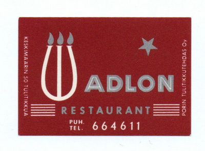 Porin Tulitikkutehdas Wadlon Restaurant