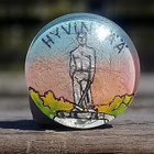 Huonokuntoinen Hyvinkää matkailumerkki. Halkaisija - 18 mm. - pikkukuva 2