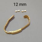 Teräshihna 12mm Naisten kello  kullattupinta - pikkukuva 1