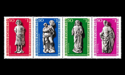 Unkari 3136-9vs ** Postimerkin päivä rivilö (1976)