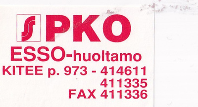 Kitee, PKO  ESSO - huoltamo  b427