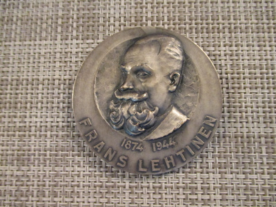 Frans Lehtinen 1874-1944 mitali /L .Lehmussaari.