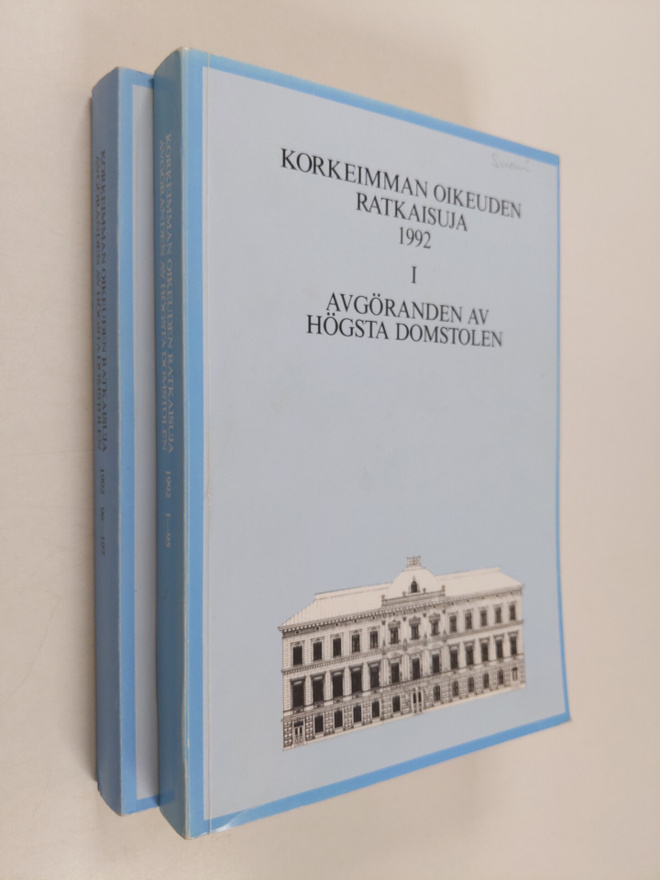 Korkeimman oikeuden ratkaisuja 1992 1-2